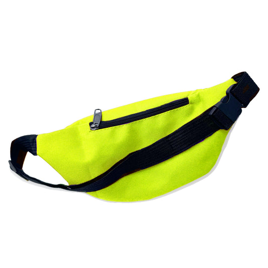 Neon Yellow Eel Water Resistant Belt Bag for Kids & Adults
