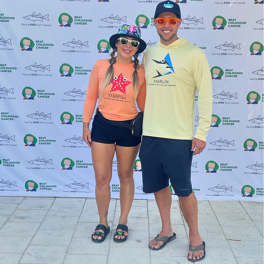 Adult Peach Starfish Sun Protection Shirt and Sunglasses Bundle