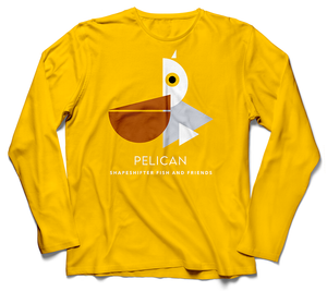 Sun Protective Long Sleeve | Gold Pelican | ShapeShifter Fish and Friends