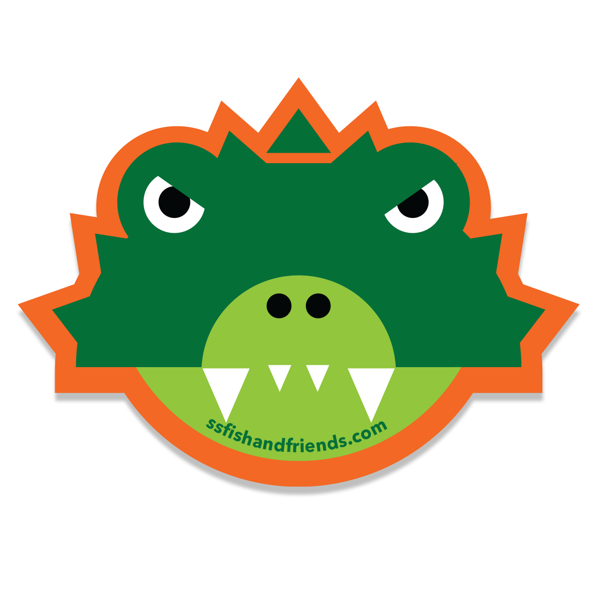 3" ShapeShifter Fish and Friends Alligator Vinyl Sticker
