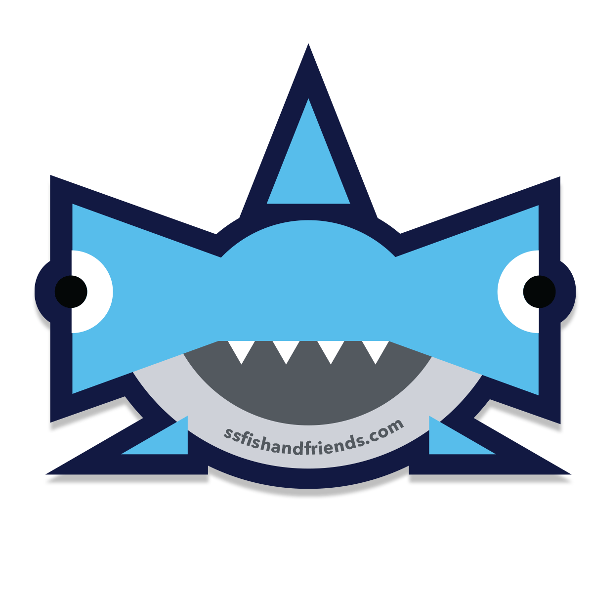 3" ShapeShifter Fish and Friends Hammerhead Vinyl Sticker