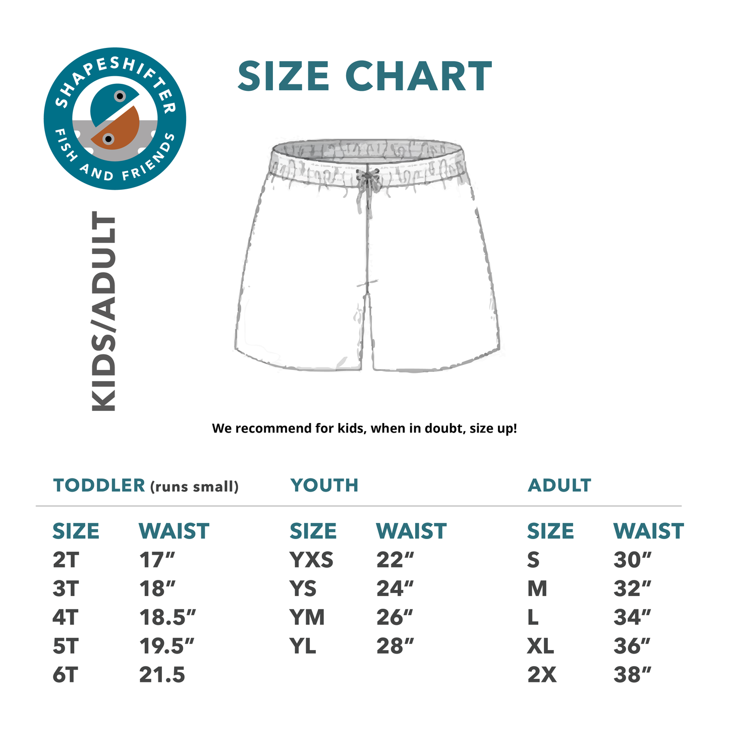 UPF50+ Swim Shorts with Chafe-Free Liner | Kids & Adults