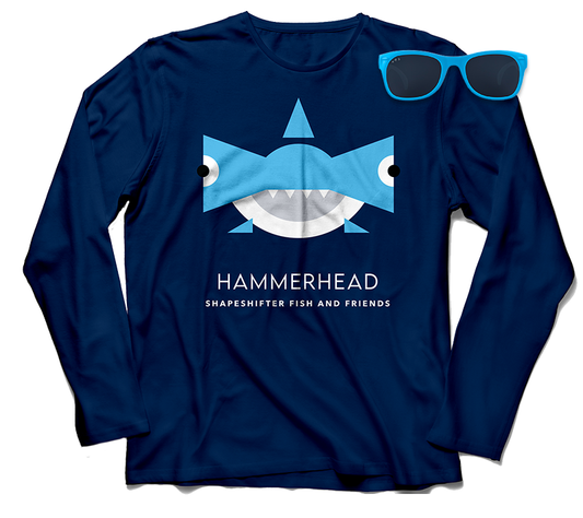 Youth Navy Hammerhead Sun Protection Shirt and Sunglasses Bundle