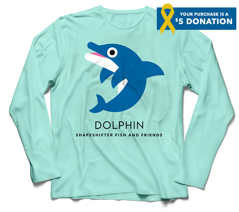 Dolphin Sun Shirt | Kids rashguard | Beat Childhood Cancer