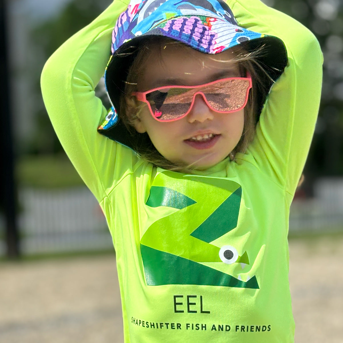 Neon Yellow Eel UPF50+ Sun Protection Shirt