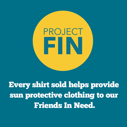 Project FIN initiative graphic for ShapeShifter Fish and Friends sun protective apparel