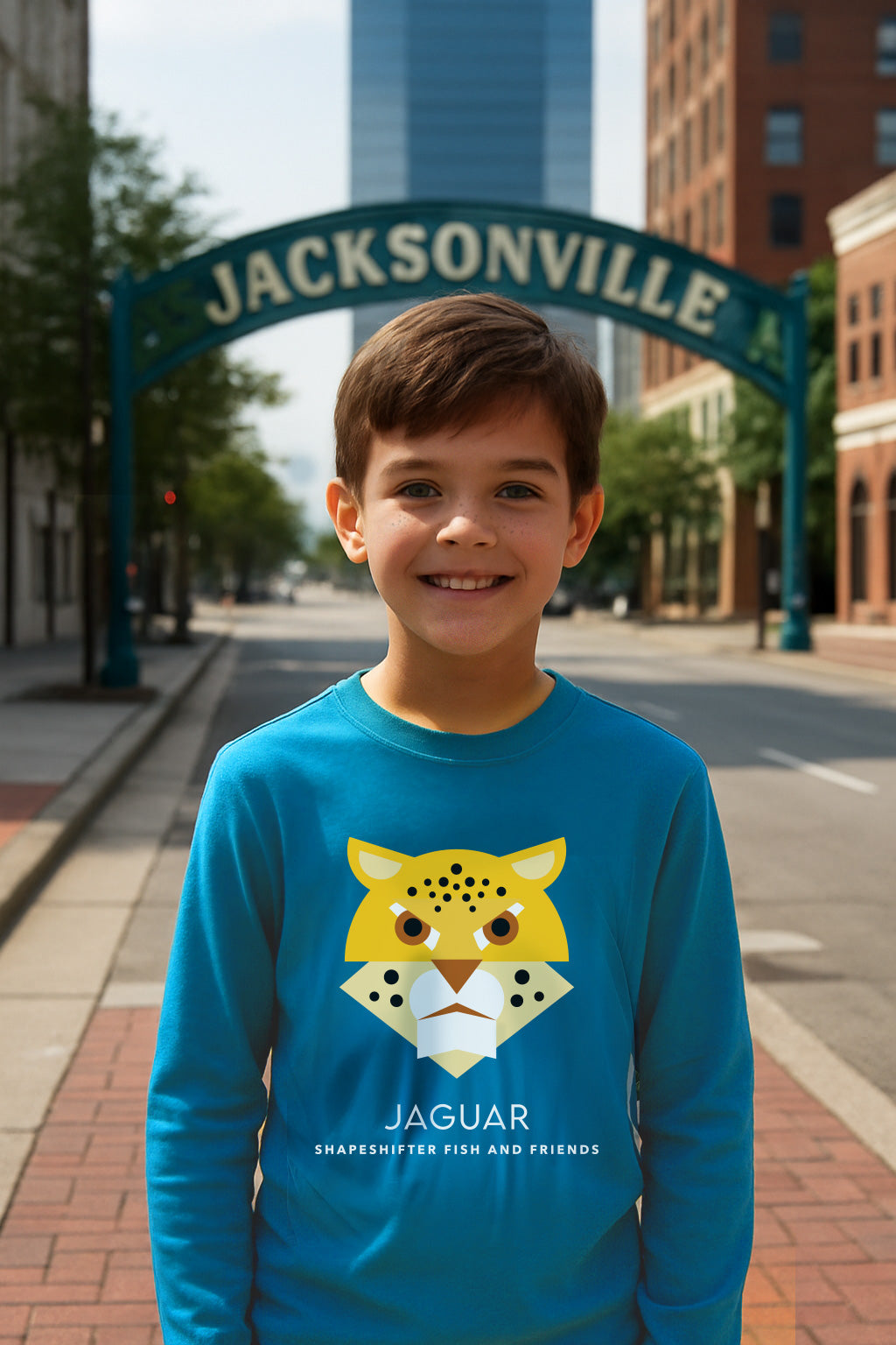 Teal Jaguar UPF50+ Sun Protection Shirt