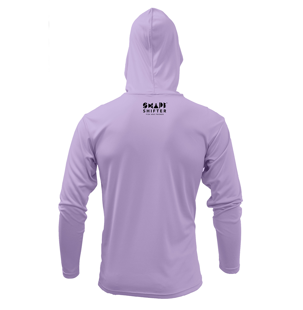 Lilac Jellyfish Upf50 Hooded Sun Protective Long Sleeve Shirt UPF 50+ rashguard by ShapeShifter Fish and Friends back view