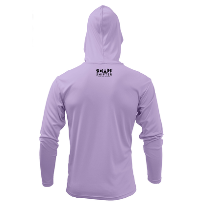 Lilac Jellyfish Upf50 Hooded Sun Protective Long Sleeve Shirt UPF 50+ rashguard by ShapeShifter Fish and Friends back view