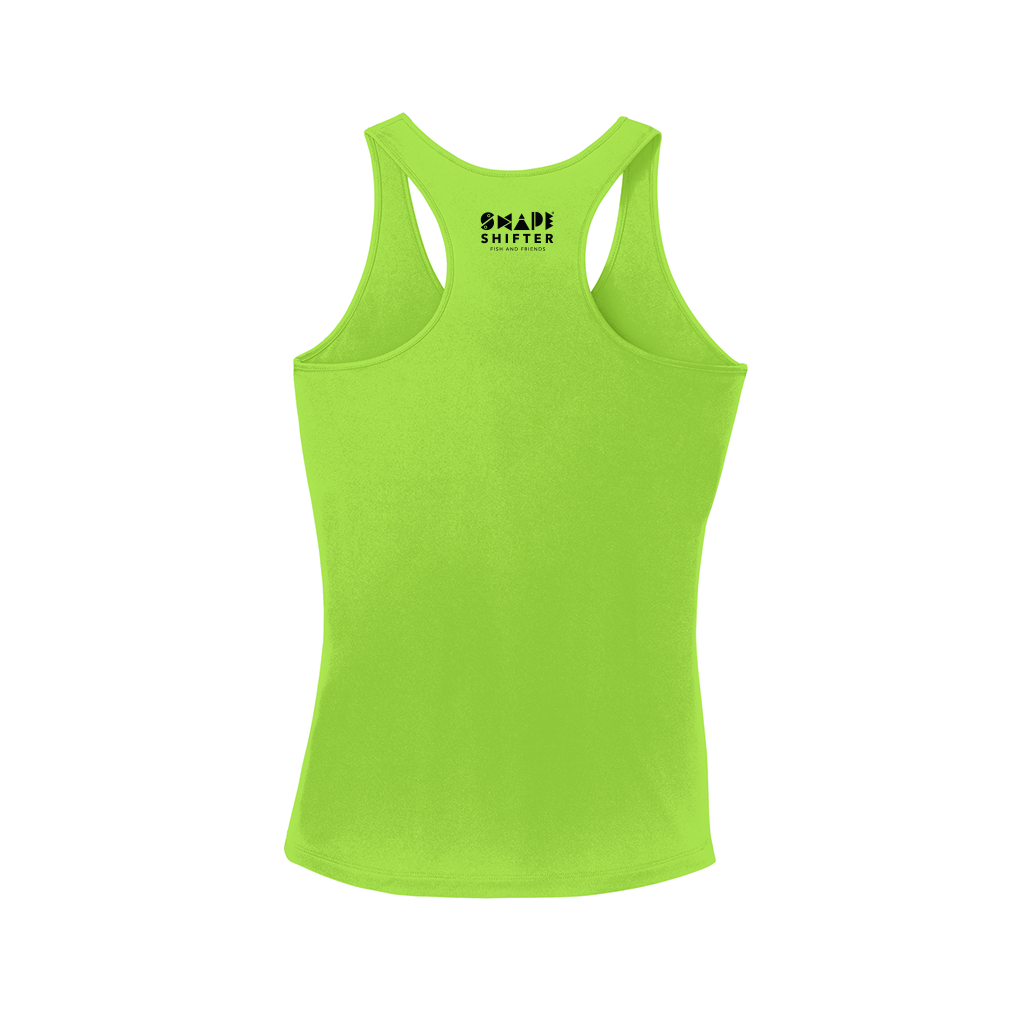 Lime Green Whale Shark Ladies UPF Tank Top