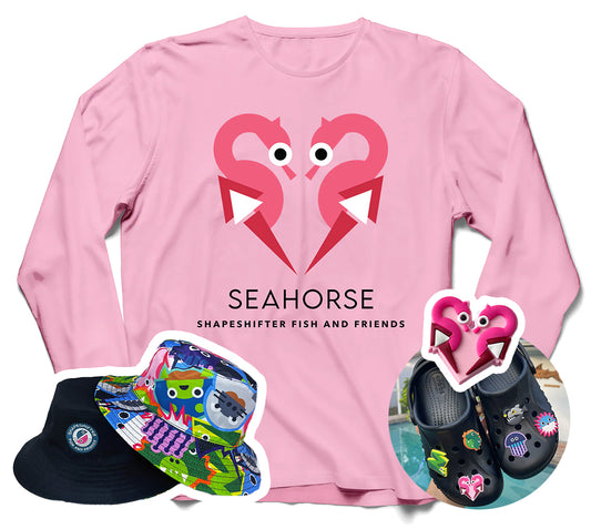 Valentine's Day Seahorse Sun-Safe Set for Kids & Adults