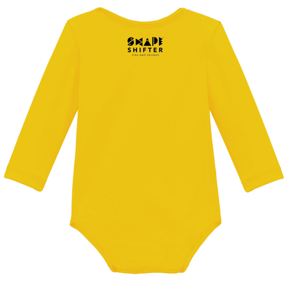 Yellow Crab Upf50 Sun Protective Baby Onesie Copy UPF 50+ sunwear by ShapeShifter Fish and Friends bacl