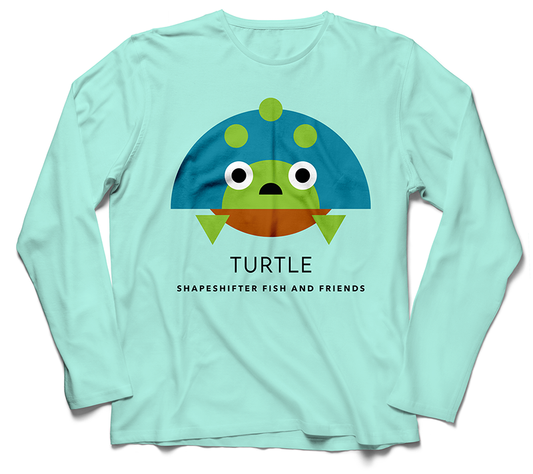 Seagrass Turtle Upf50 Sun Protection Shirt UPF 50+ sunwear by ShapeShifter Fish and Friends front view