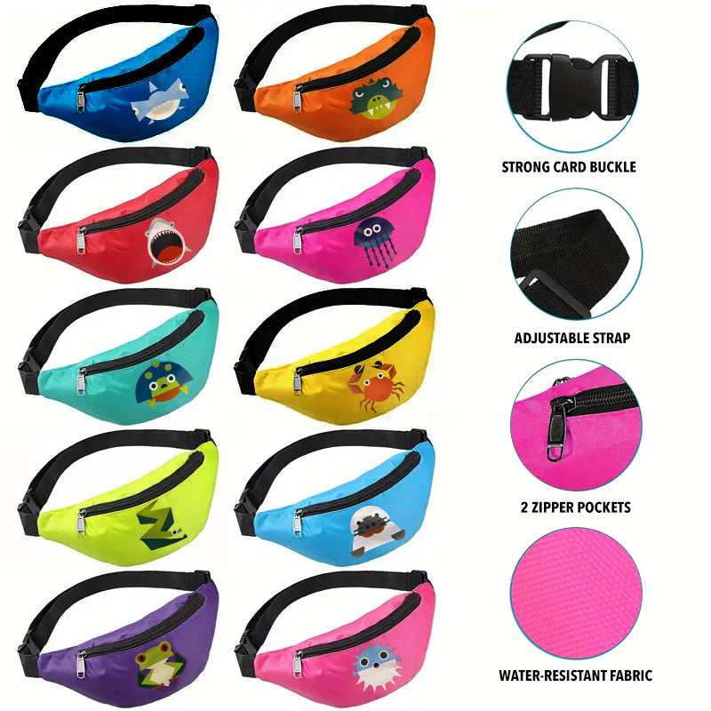 Fish And Friends Water Resistant Belt Bag For Kids Adults UPF 50+ sunwear by ShapeShifter Fish and Friends