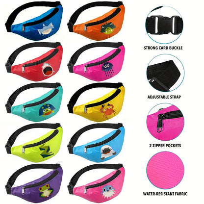 Fish And Friends Water Resistant Belt Bag For Kids Adults UPF 50+ sunwear by ShapeShifter Fish and Friends