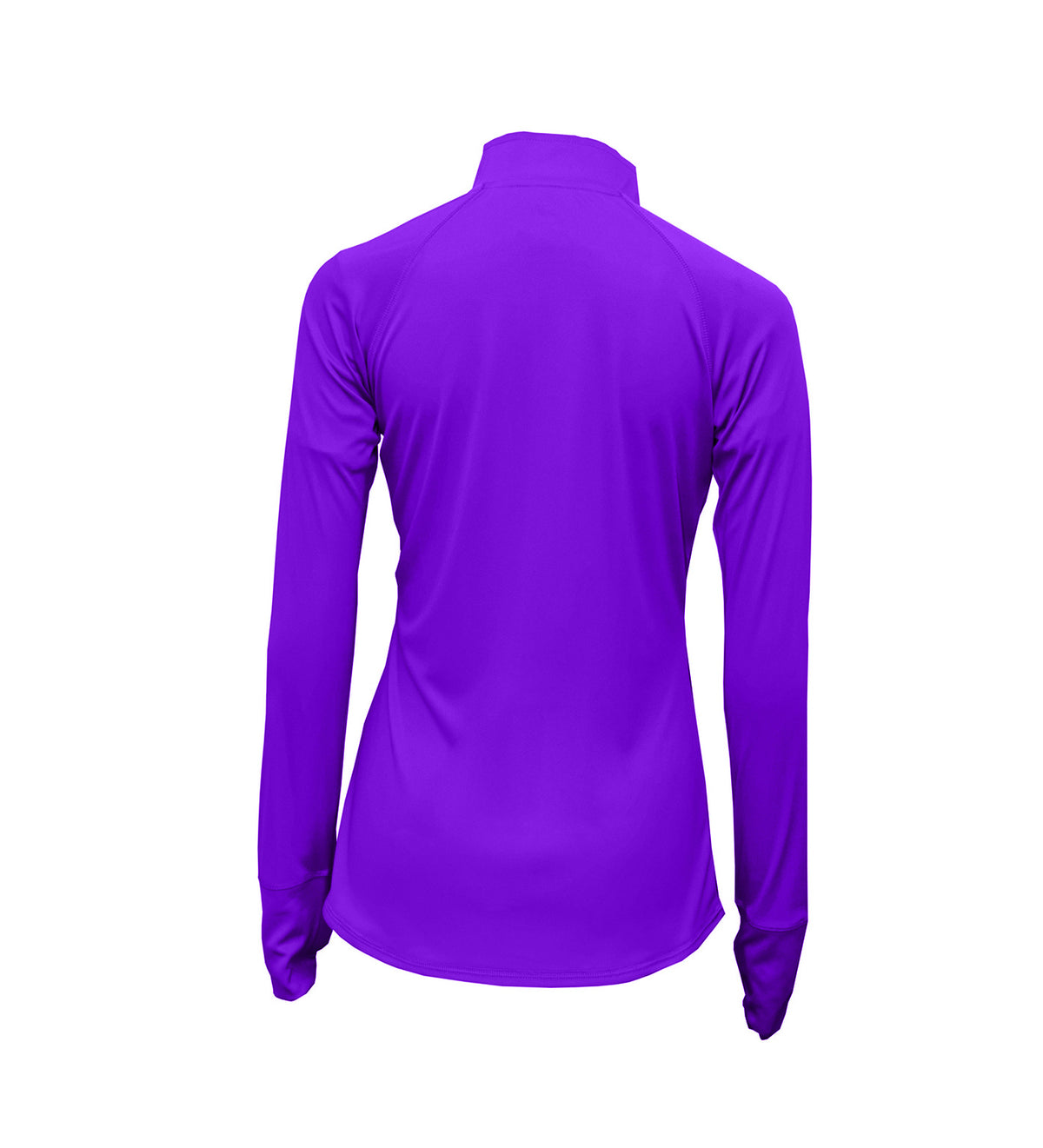 Shecancer Purple Ladies 1 4 Zip Upf50 Sun Shirt UPF 50+ sunwear by ShapeShifter Fish and Friends back view