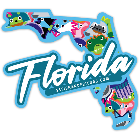 4" ShapeShifter Florida Fish and Friends Vinyl Sticker