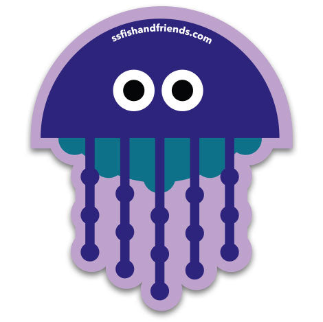 3" ShapeShifter Fish and Friends Jellyfish Vinyl Sticker