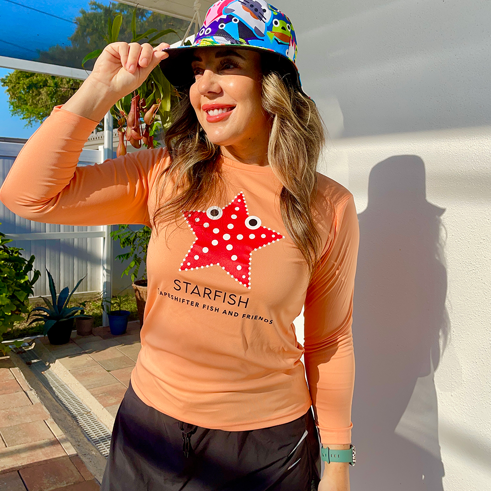 Peach Starfish UV Sun Protection Shirt for Kids & Adults Peach Starfish UV Sun Protection Shirt for Kids & Adults