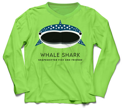 Lime Green Whale Shark UPF50+ Sun Protection Shirt