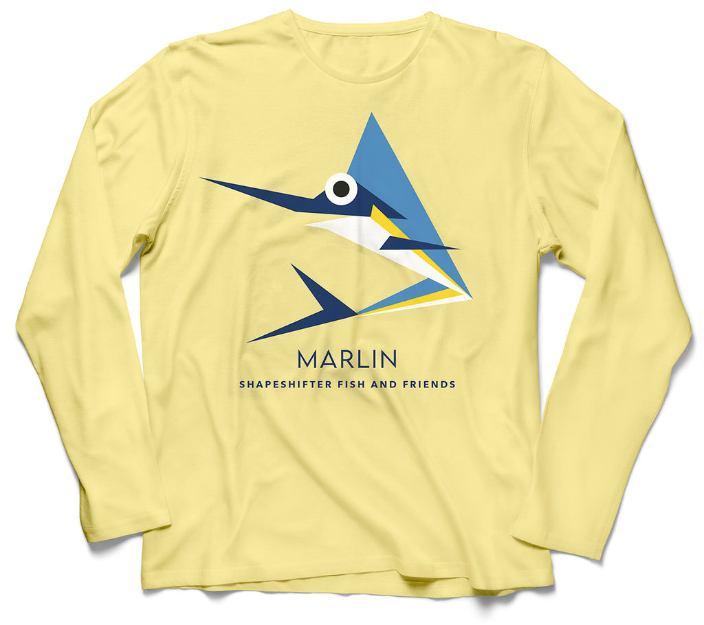 Canary Yellow Marlin UPF50+ Sun Protective Long Sleeve Shirt | SSFF Youth X-Large