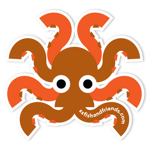 3" ShapeShifter Fish and Friends Octopus Vinyl Sticker