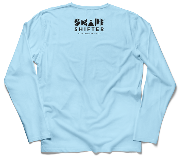 Sun Protective Long Sleeve | Arctic Blue Pufferfish Back | ShapeShifter Fish and Friends
