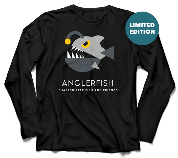 Sun Protective Long Sleeve |  Black Anglerfish | ShapeShifter Fish and Friends