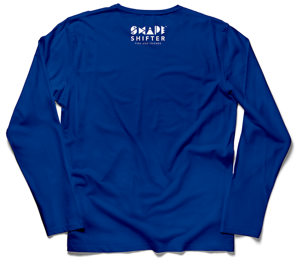 Sun Protective Long Sleeve | Royal Blue Dolphin | ShapeShifter Fish and Friends