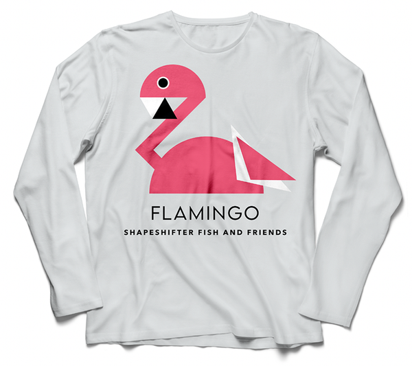 Sun Protective Long Sleeve | Silver Flamingo | ShapeShifter Fish and Friends