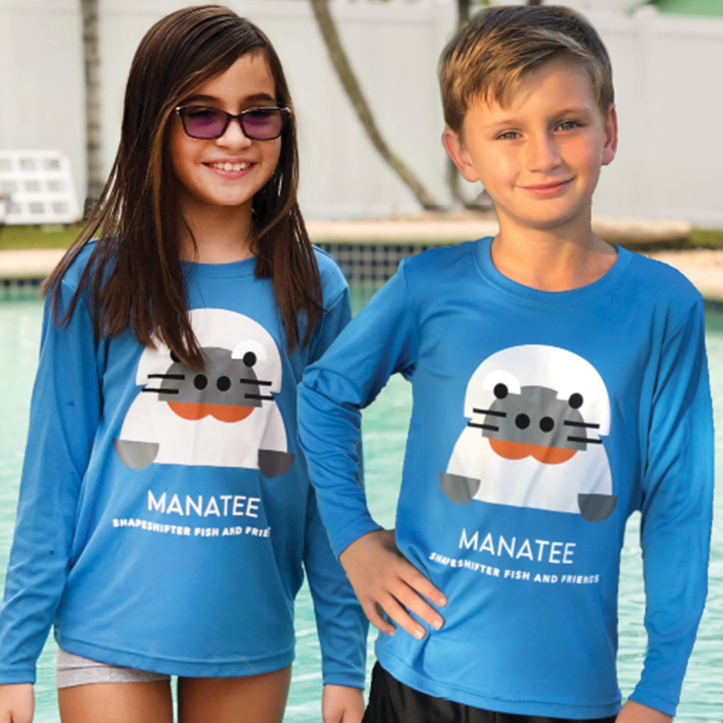 Columbia Blue Manatee Kids & Adult UPF50 Sun Shirt