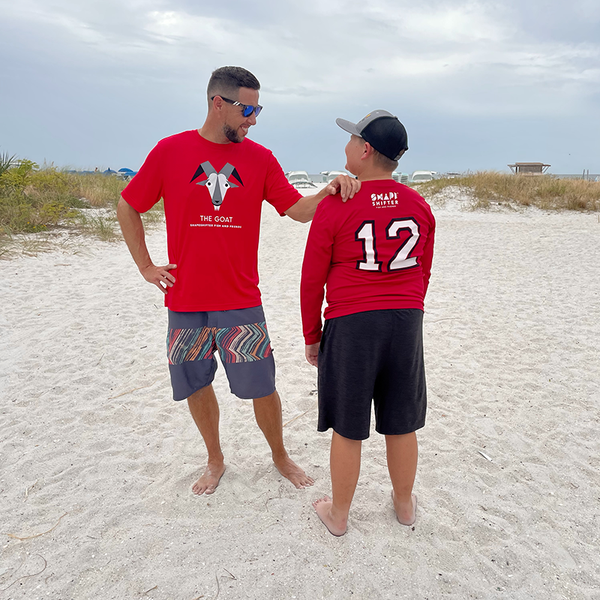 Championship Edition - Red "The Goat" No. 12 UPF Sun Protective Short Sleeve Shirt