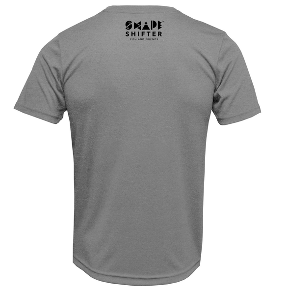 ShapeShifter Fish and Friends sun protective UPF fishing t shirt featuring the Tampa Bay Grand Slam: trout, redfish, snook, tarpon. Sun protective clothing for fishing, outdoors and anything Florida related. Soft, moisture wicking tshirts.