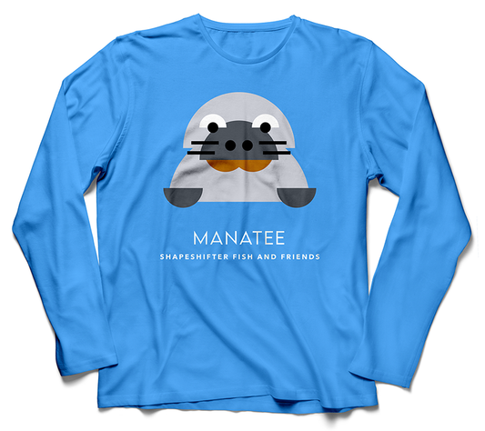 Sun Protective Long Sleeve | Columbia Blue Manatee | ShapeShifter Fish and Friends