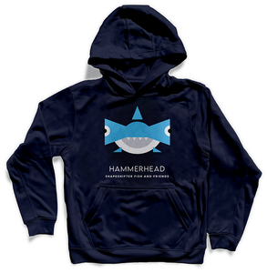Sun Protective Hoodie | Navy Hammerhead | ShapeShifter Fish and Friends | Sweatshirt