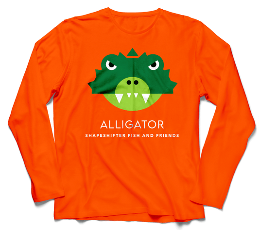 Neon Orange Alligator UPF50+ Sun Protection Shirt