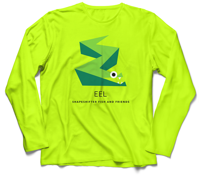 Sun Protective Long Sleeve | Neon Yellow Eel  | ShapeShifter Fish and Friends