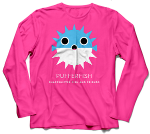 Sun Protective Long Sleeve | Hot Pink Pufferfish | ShapeShifter Fish and Friends
