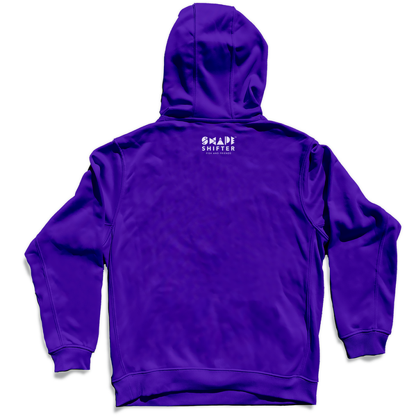Sun Protective Hoodie | Purple Ray | ShapeShifter Fish and Friends | Sweatshirt back