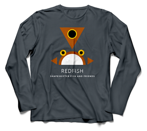 Sun Protective Long Sleeve | Charcoal Gray Redfish | ShapeShifter Fish and Friends