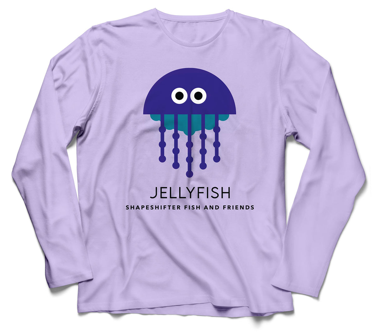 Lilac Jellyfish Upf50 Sun Protective Long Sleeve Shirt UPF 50+ swim shirt by ShapeShifter Fish and Friends front view
