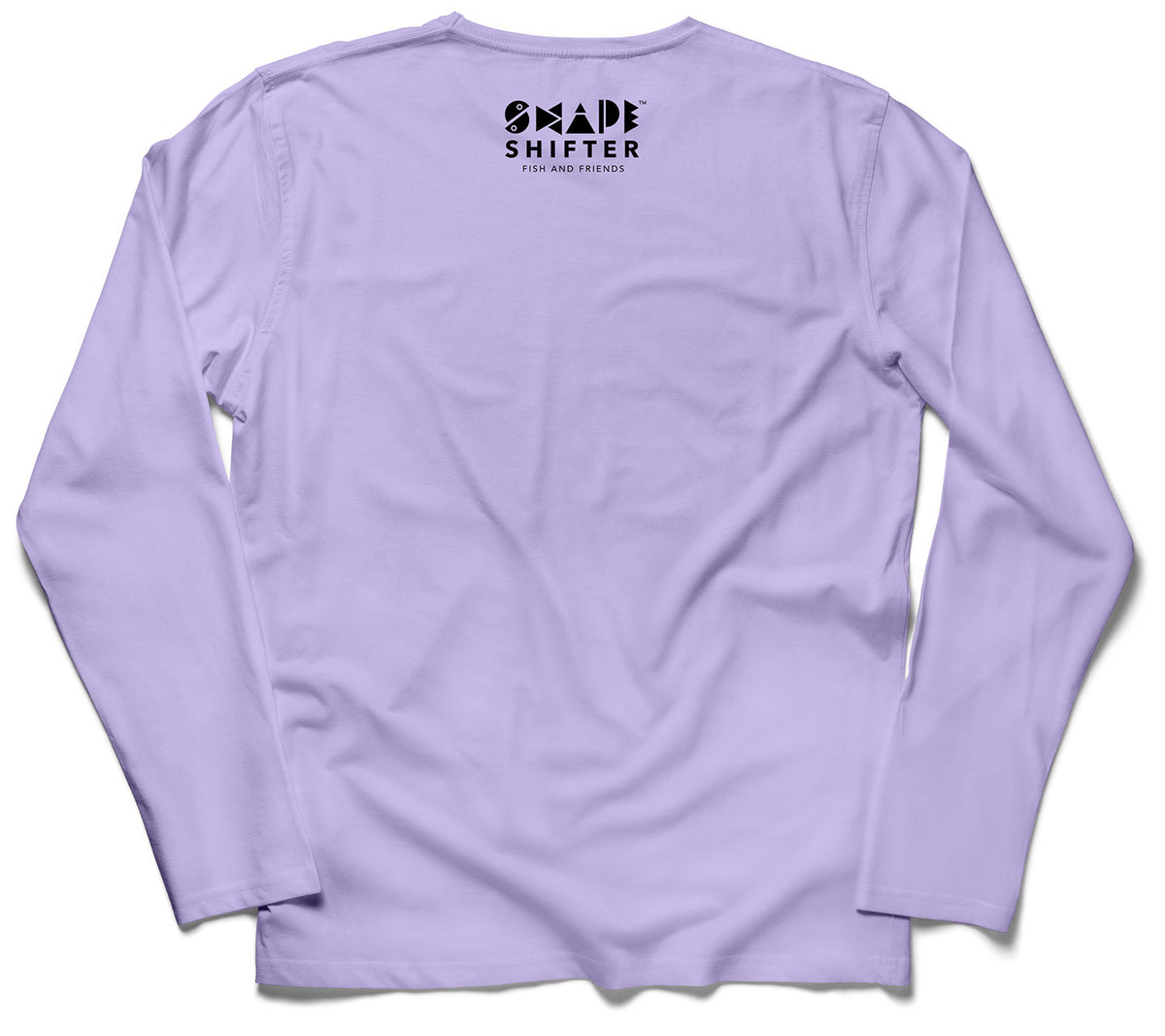 Lilac Jellyfish Ladies V Neck Sun Shirt UPF 50+ sun wear by ShapeShifter Fish and Friends back view