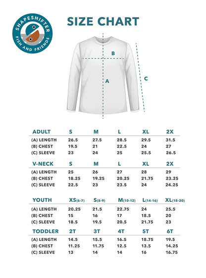 ShapeShifter Fish and Friends Size Chart