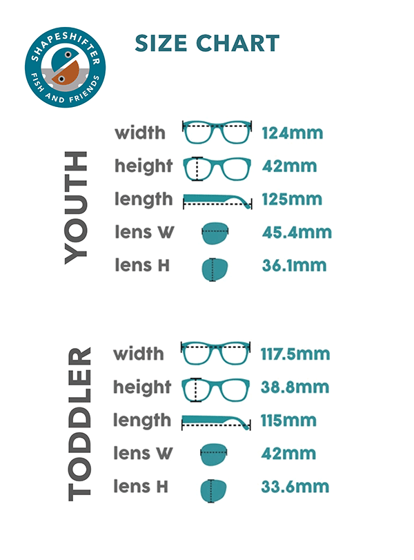 Kids Unbreakable Polarized Floating Sunglasses ShapeShifter Fish and Friends