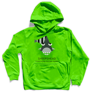 Sun Protective Hoodie | Lime Green Sheepshead | ShapeShifter Fish and Friends | Sweatshirt