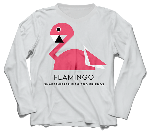 ShapeShifter Fish and Friends Womens Sun Shirt Flamingo
