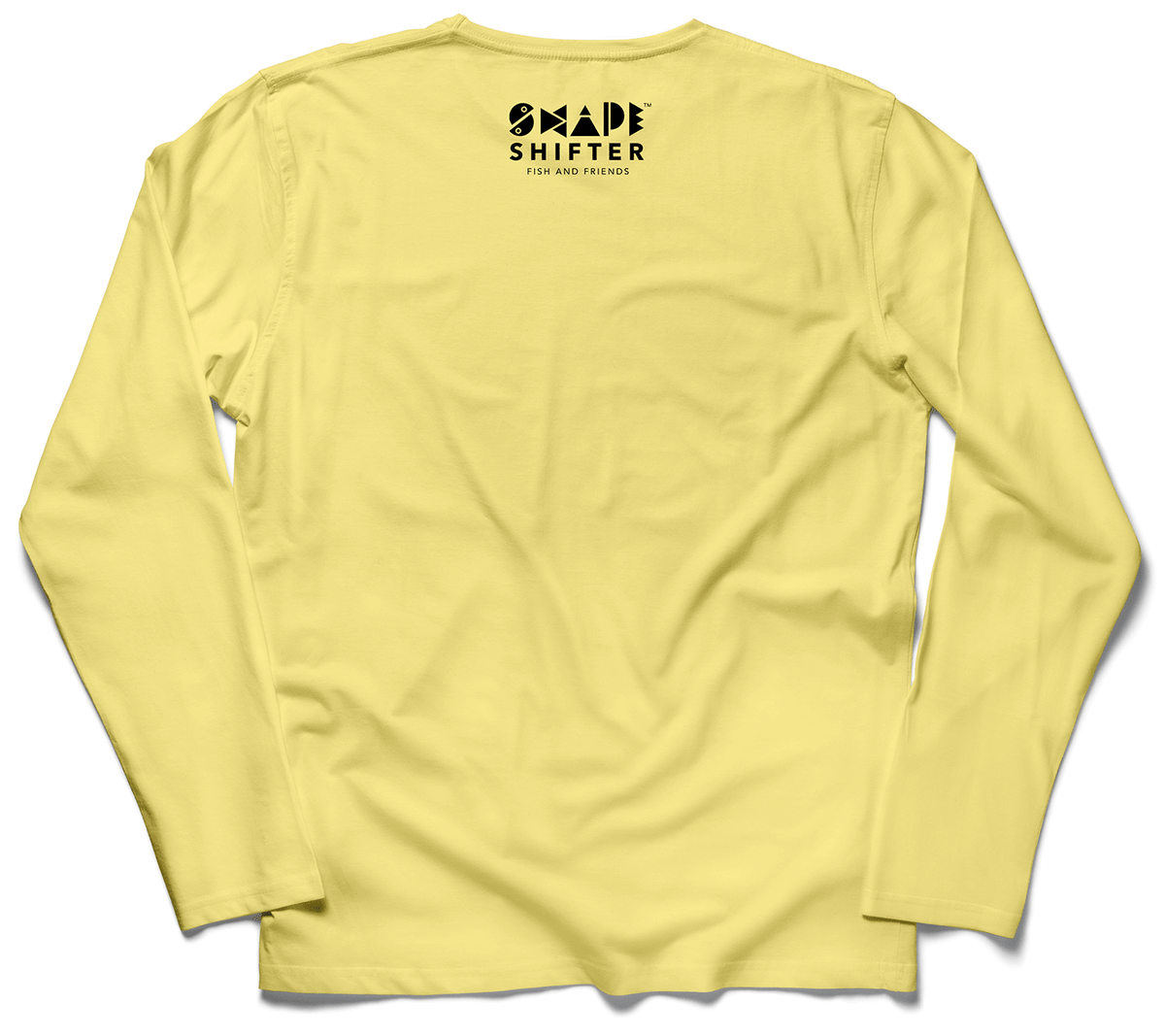 Canary Yellow Crab Long Sleeve Shirt UPF 50+ sun wear by ShapeShifter Fish and Friends back view