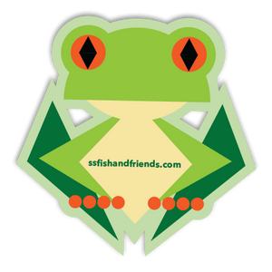 3" ShapeShifter Fish and Friends Frog Vinyl Sticker