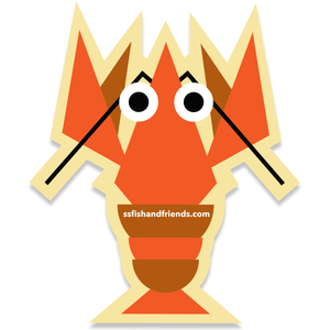 3" ShapeShifter Fish and Friends Lobster Vinyl Sticker