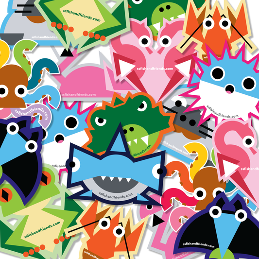 ShapeShifter Fish and Friends | Vinyl Sticker Pack